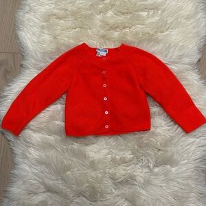 Jacadi Bright Red Kids Cardigan Sz 24months